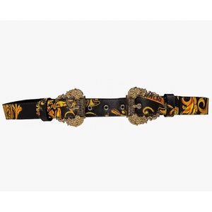 Versace Printed Belt / Genuine Leather / One Size